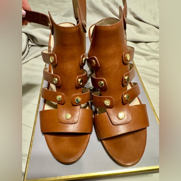 EUC Louise et Cie Vira Block Leather Sandal Chestnut size 6.5 - Picture 5 of 10